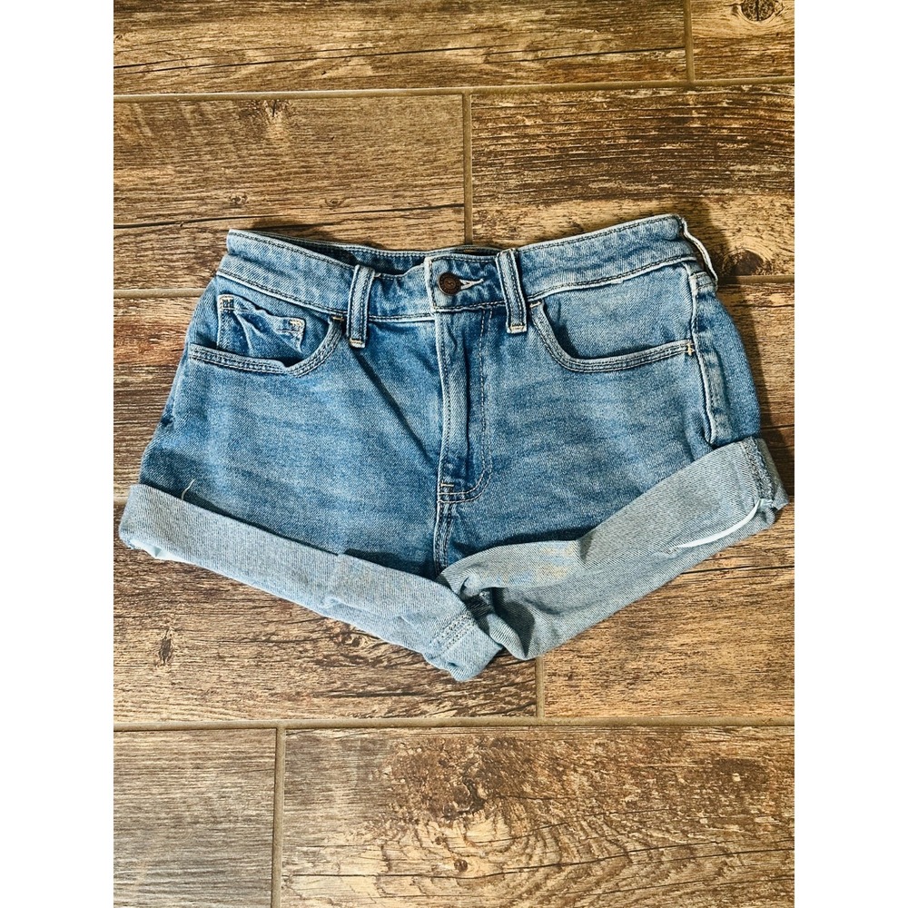 Hollister High-Rise Mom Short 3" Blue Denim Size 0 - Picture 1 of 8